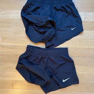 Nike Dri-Fit Youth Black Running Shorts Bundle Size M underwear liner, 2 items
